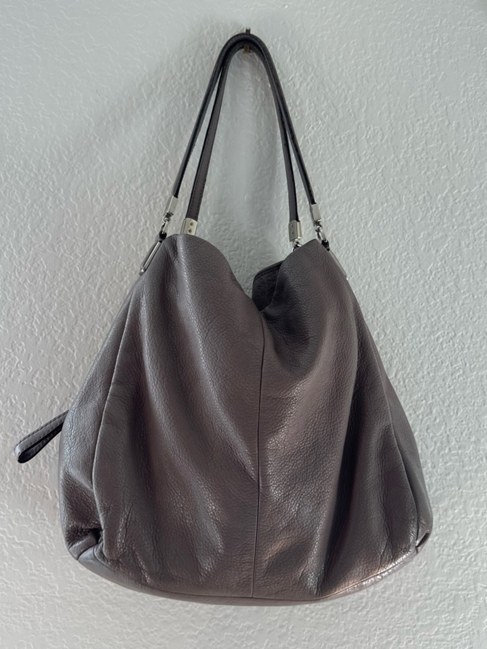 Coach Madison Phoebe leather shoulder bag in a grayish-purple
